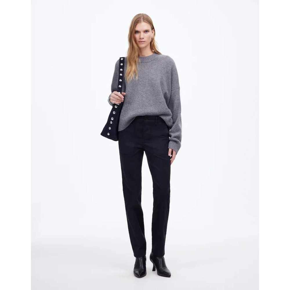 Madewell Slim Straight Utility Pant Womens 24 Navy Blue Chino Capsule Wardrobe